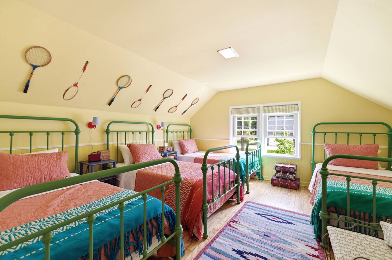 The Sunshine Bunk Room with four single beds